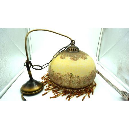 Deckenlampe Vintage mit Perlenkette Frankreich