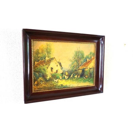 Rahmen Antik mit Hühnermotiv Frankreich 