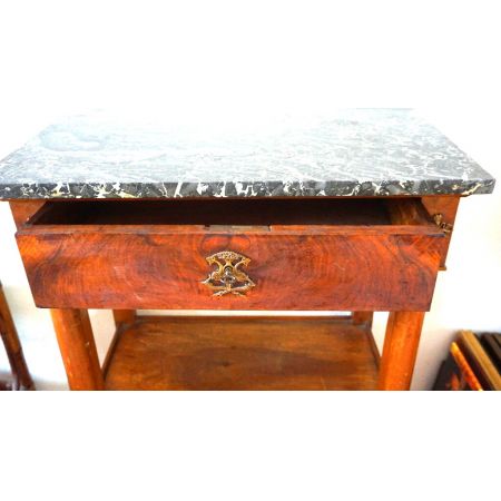 Französische Etagère aus Holz Mamorplatte Louis. Phillip