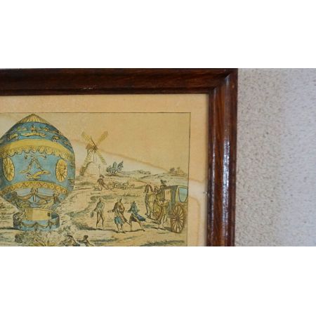 Weltbild Eichenrahmen Vintage Frankreich 