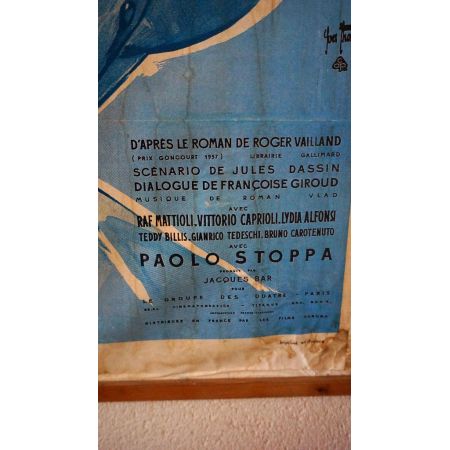 Filmposter Original  Druck La Loi im Holzrahmen Vintage