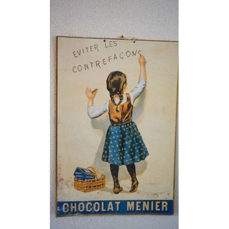 Zwei antike Holzbilder Chocolat Menier