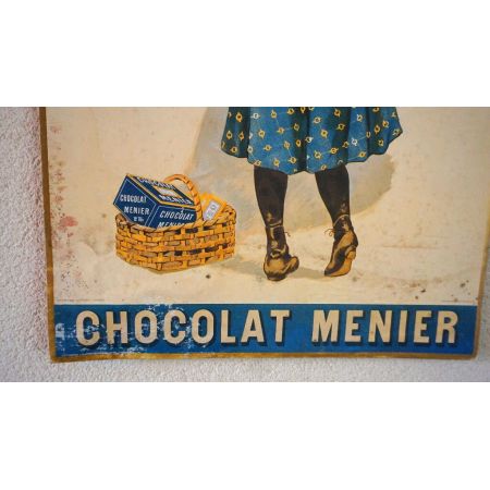 Zwei antike Holzbilder Chocolat Menier