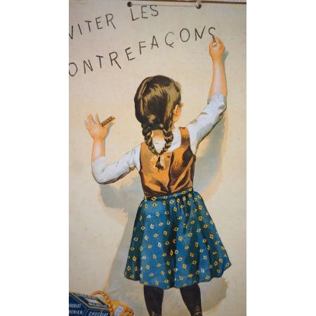 Zwei antike Holzbilder Chocolat Menier