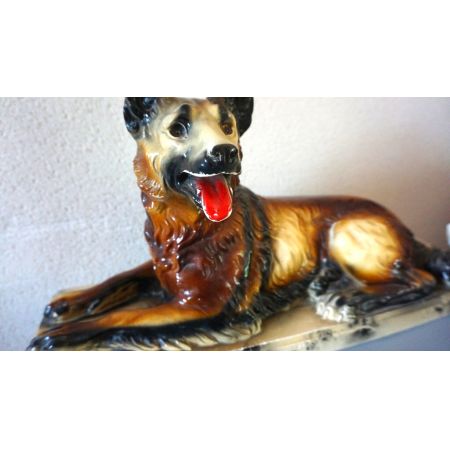 Skulptur eines Schäferhundes Platre France 