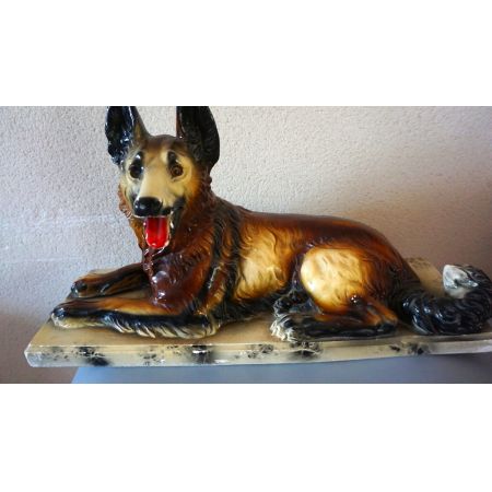 Skulptur eines Schäferhundes Platre France 