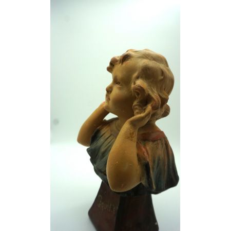 Skulptur Schönes junges Mädchen frankreich Jugendstil