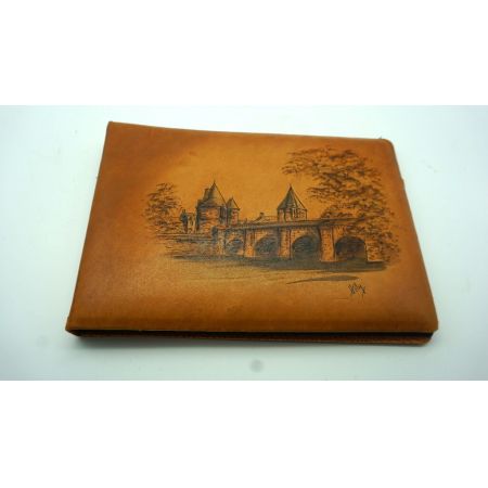 Fotoalbum aus Leder mit Brückenmotiv