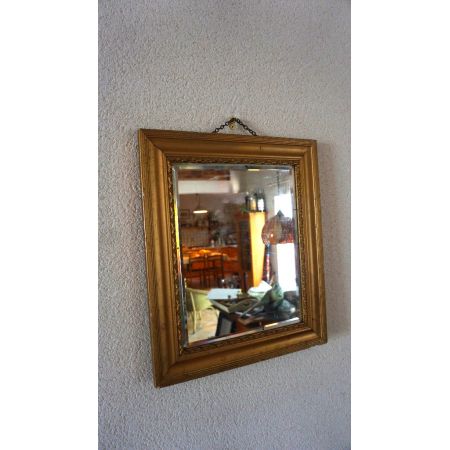 Spiegel mit goldenem Rahmen  Facettenschliff