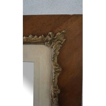 Antiker Spiegel mit Holzrahmen