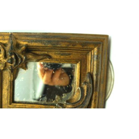 Kleiner Spiegel im Goldrahmen Sonne Mond