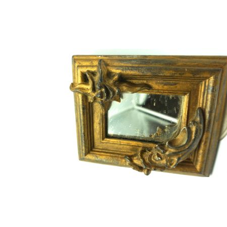 Kleiner Spiegel im Goldrahmen Sonne Mond