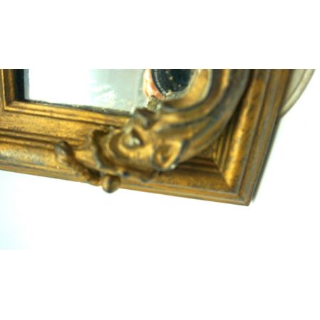 Kleiner Spiegel im Goldrahmen Sonne Mond