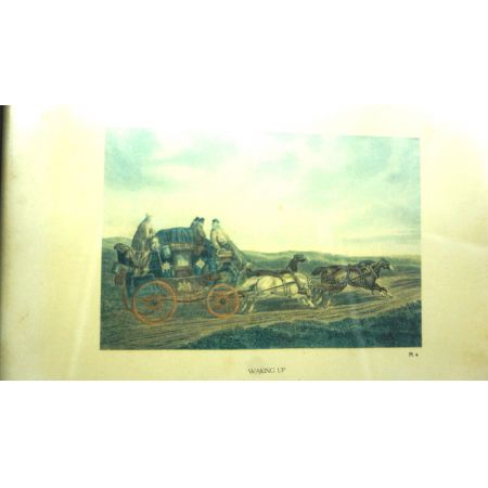 Zwei antike Holzbilderrahmen Kutschenmotive