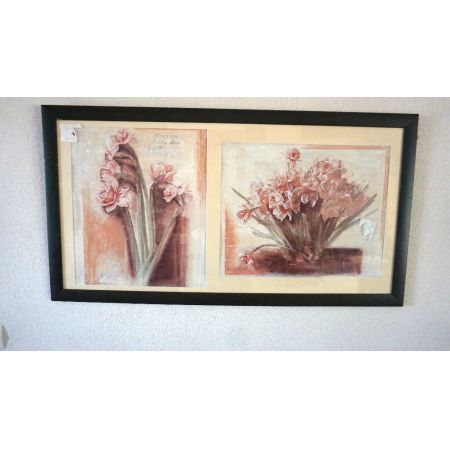 großer Bilderrahmen Blumenmotive 
