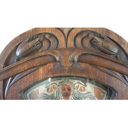 herrliche Jugendstil Uhr Frankreich Messingzifferblatt 