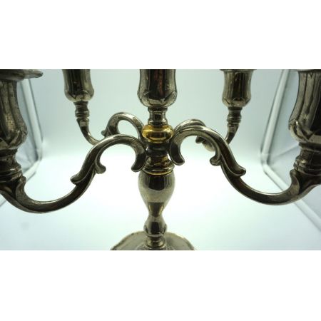 Plated Kerzenleuchte 5 Armig Vintage 