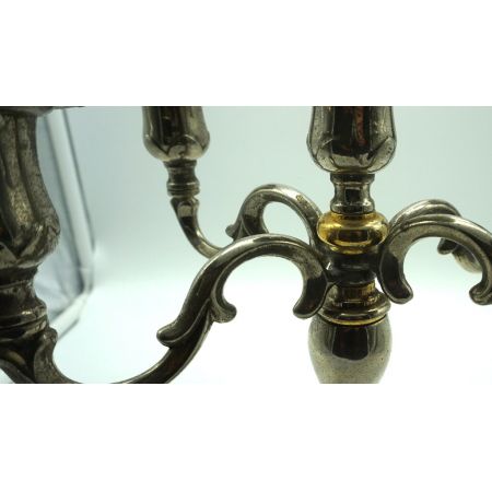 Plated Kerzenleuchte 5 Armig Vintage 