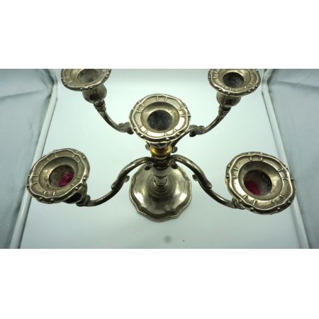 Plated Kerzenleuchte 5 Armig Vintage 