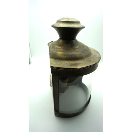 Ecklampe Messing RunderGlasschirm vintage Frankreich 