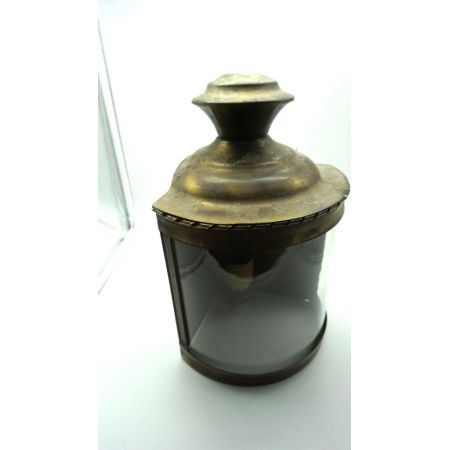 Ecklampe Messing RunderGlasschirm vintage Frankreich 