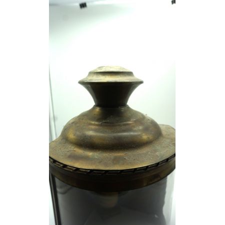 Ecklampe Messing RunderGlasschirm vintage Frankreich 