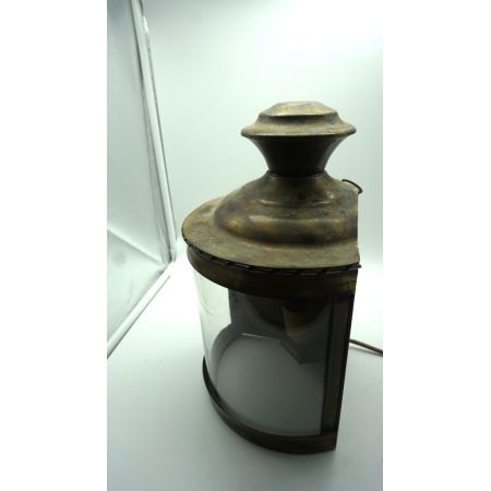 Ecklampe Messing RunderGlasschirm vintage Frankreich 