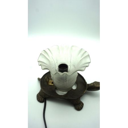 Tischlampe schildkröte mit Tulpenschirm Vintage 