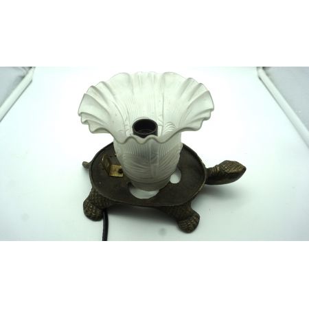 Tischlampe schildkröte mit Tulpenschirm Vintage 