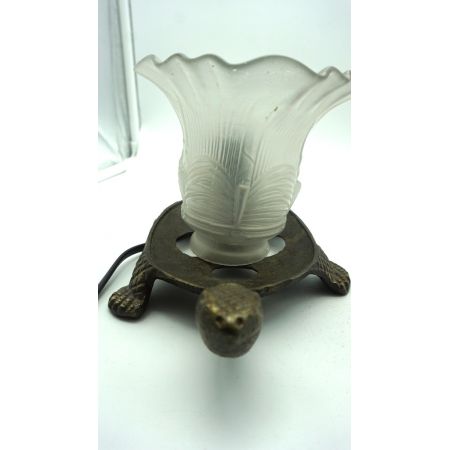 Tischlampe schildkröte mit Tulpenschirm Vintage 