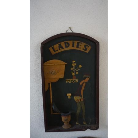 Antikes Ladies WC Schild