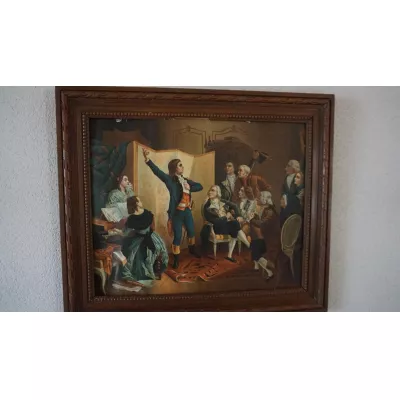 Gemälde Revolution Eichenrahmen