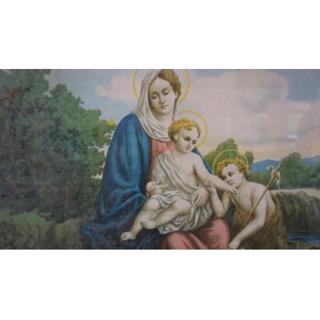 Antikes breites Gemälde Maria 