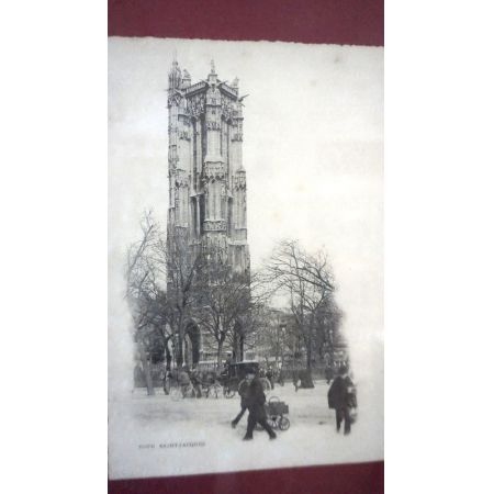 Antiker Goldrahmen Schwarz-Weiß Gemälde Turm