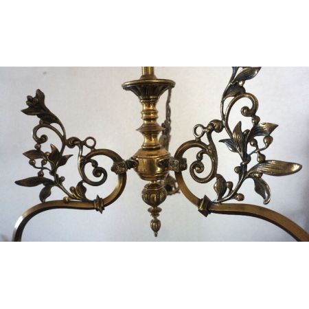 herrlicher Bronceleuchte drei Armig France Bronze Jugendstil