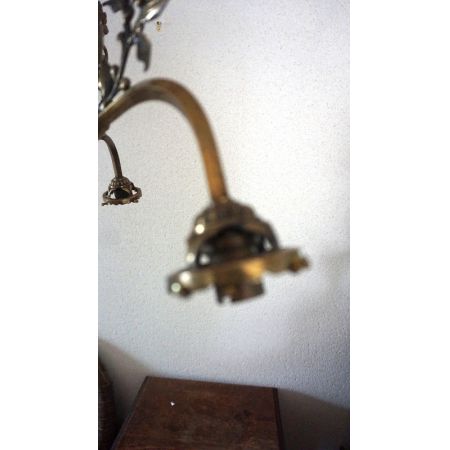 herrlicher Bronceleuchte drei Armig France Bronze Jugendstil
