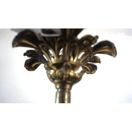 herrlicher Bronceleuchte drei Armig France Bronze Jugendstil