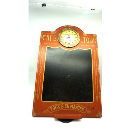 Cafe Tafel mit Uhr Kreidetafel Vintage Pubsign 