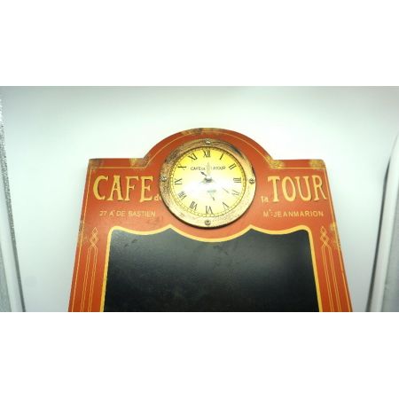 Cafe Tafel mit Uhr Kreidetafel Vintage Pubsign 