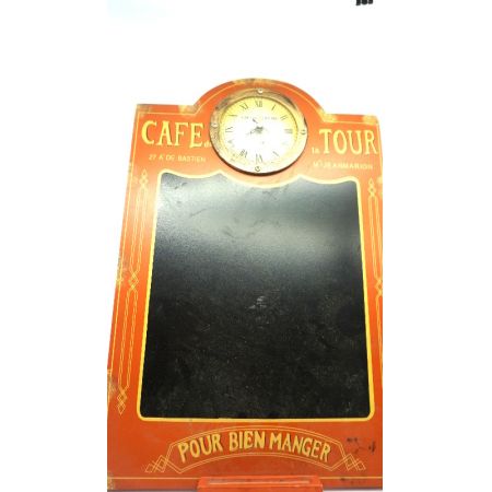 Cafe Tafel mit Uhr Kreidetafel Vintage Pubsign 