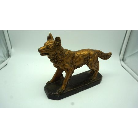 Figur Schäferhund Platre France Vintage Figure 