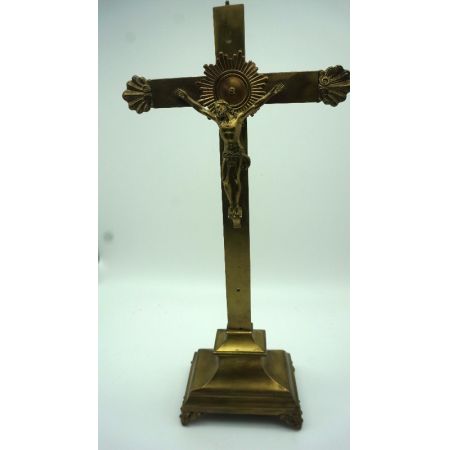 Jesuskreuz Kruzifix Messing vintage Frankreich