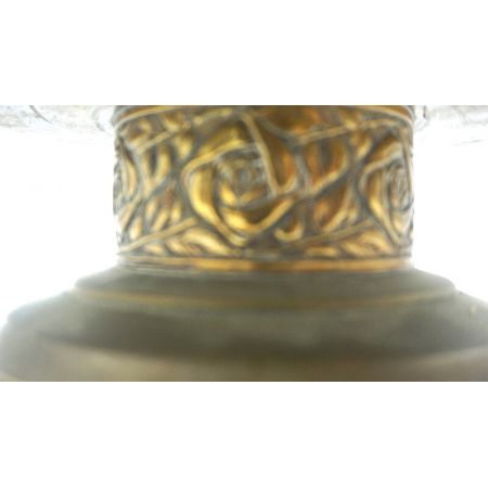 Obstschale centerpiece Tischschale Jugendstil Plated und Kristalleinsatz 