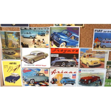 Postkarten collage Vintage antike Autos 