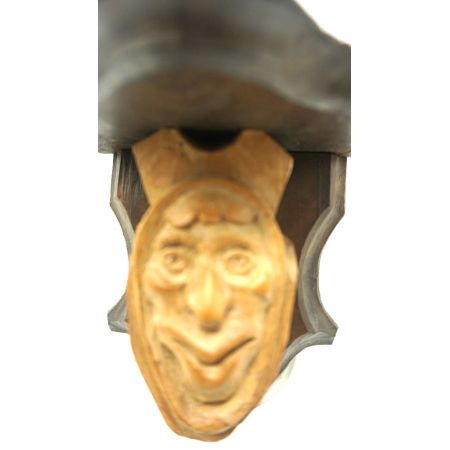 Kunstarbeit Wandhalter Holzgesichter Vintage selten 