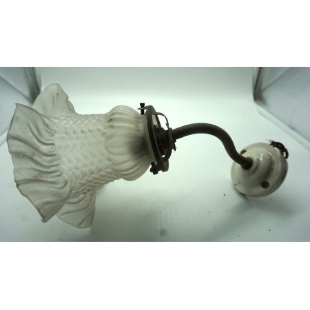 Wandleuchte Tulpe im Jugendstil, Original mit Messinghalterung