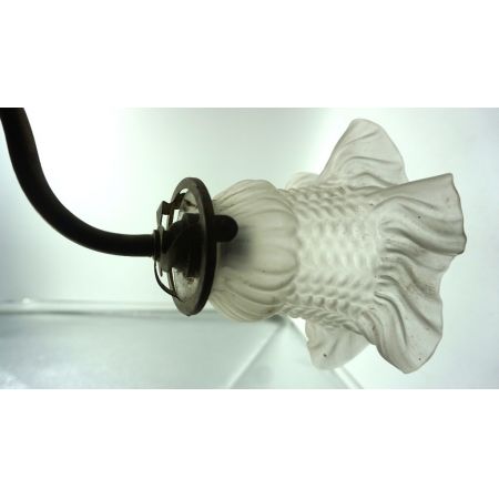 Wandleuchte Tulpe im Jugendstil, Original mit Messinghalterung