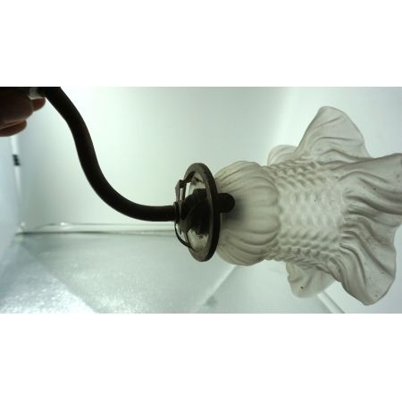 Wandleuchte Tulpe im Jugendstil, Original mit Messinghalterung