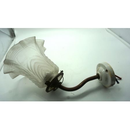 Wandleuchte Tulpe im Jugendstil, Original mit Messinghalterung, France