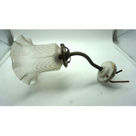 Wandleuchte Tulpe im Jugendstil, Original mit Messinghalterung, France